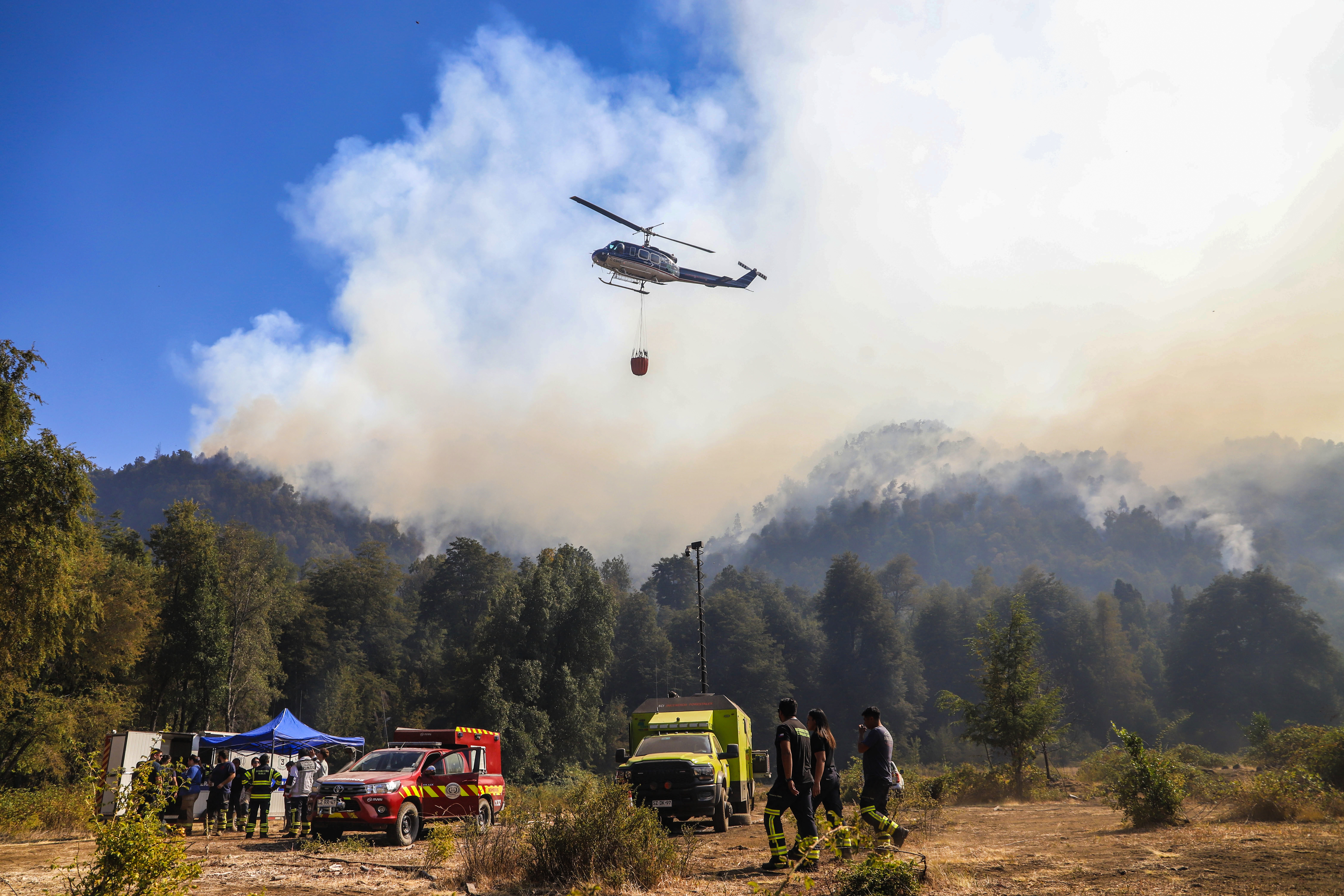 Incendio en la precordillera de Ñuble se encuentra casi sin actividad de propagación