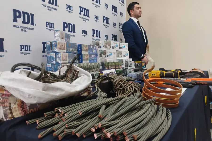 PDI realiza el mayor operativo en Ñuble por robo de cables de cobre