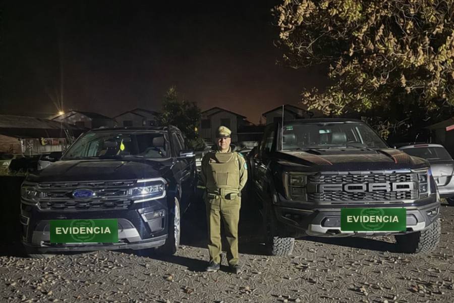 Carabineros recupera dos vehículos robados en predio forestal de Pemuco